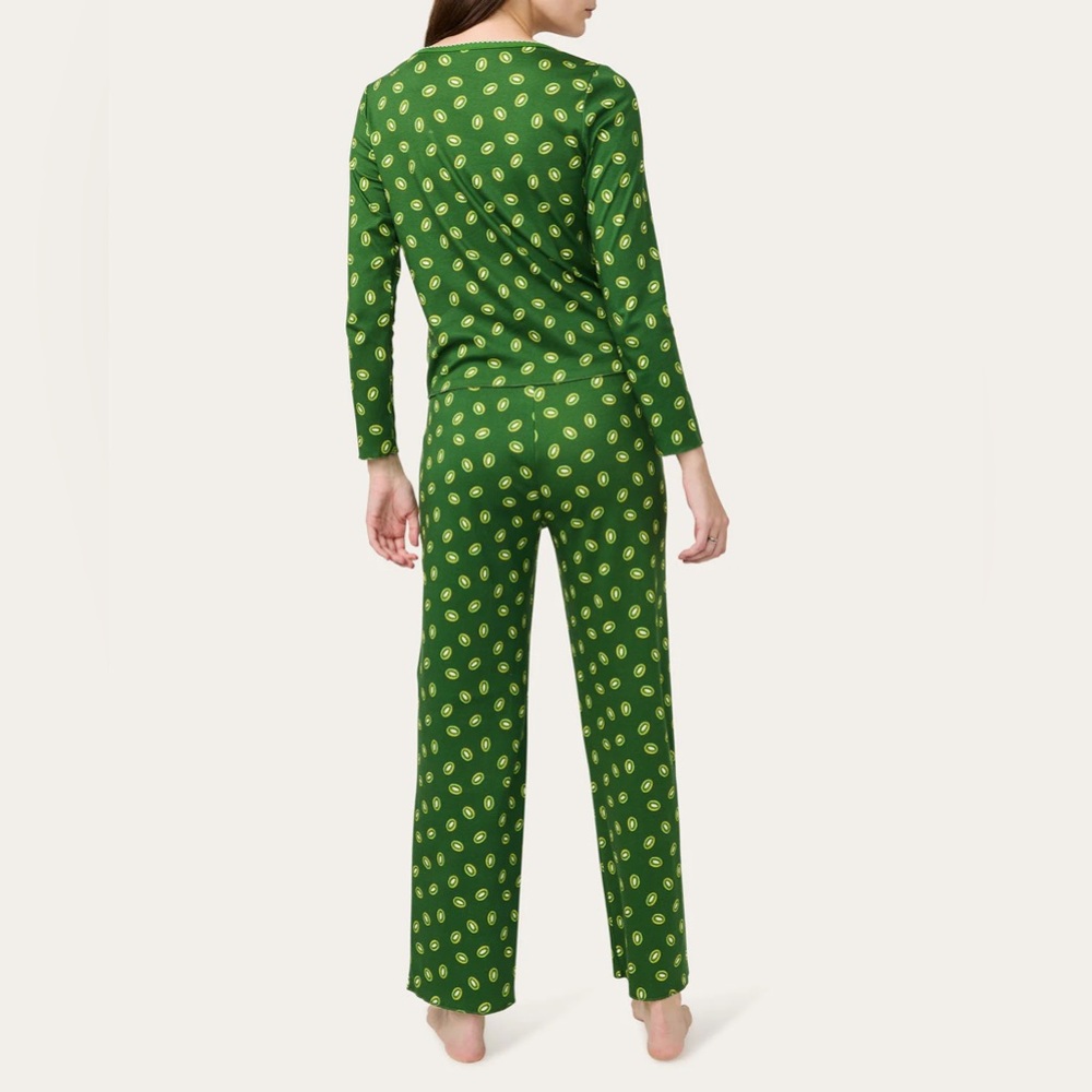 NWT Cozyland Ellie pajama set in kiwi - Picture 2 of 4